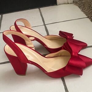 Jessica Simpson Red Heels with Bow